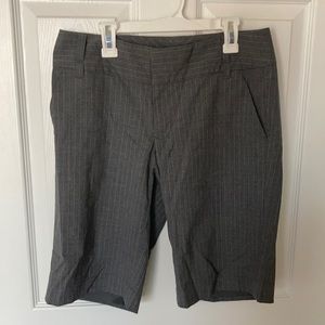 Gray white striped Banana Republic shorts